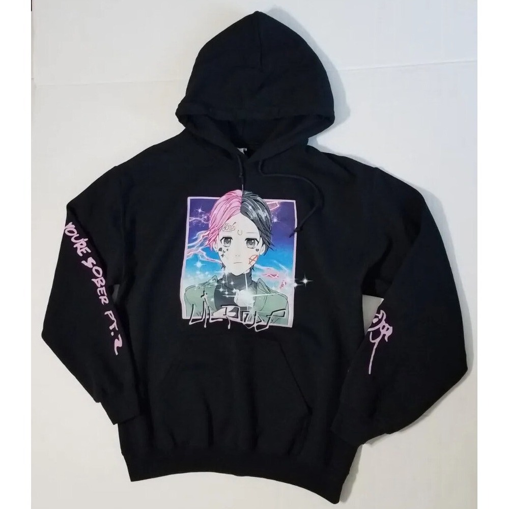 Lil Peep Come Over When‎ You're Sober pt 2 Anime Hoodie Sweater size Small?